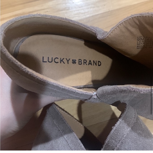 Lucky Brand Laretah Peep Toe Suede Bootie - Picture 7 of 9